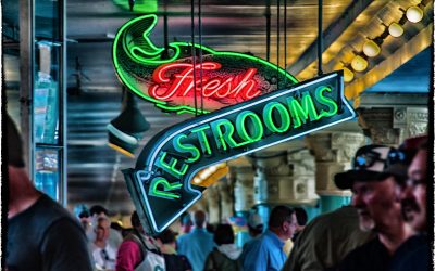 Redefining swimming upstream (Pike Place Fish Market, Seattle-2011)