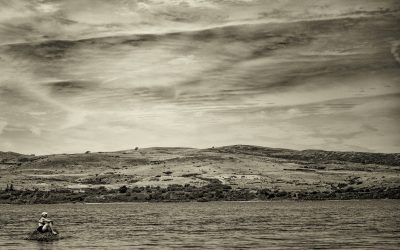 A sheltered beach on a bay in Northern CA-2019